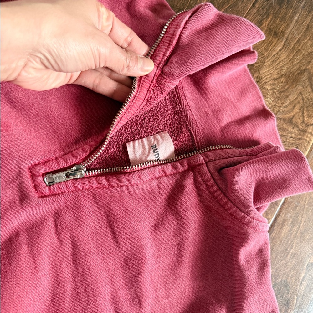 Rudy Jude Raspberry Half-Zip Sweatshirt - Picture 2 of 8
